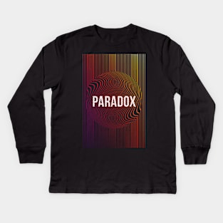 PARADOX - Trippy Visual Art (Inverse Version) Kids Long Sleeve T-Shirt